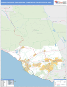 Oxnard-Thousand Oaks-Ventura Metro Area Digital Map Basic Style